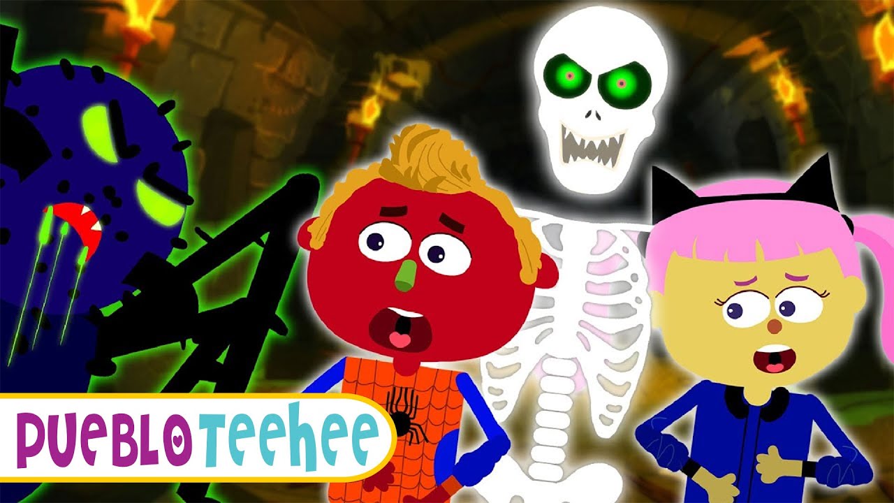 Pueblo Teehee | El t&uacute;nel embrujado secreto: aventura de miedo con Len y Mini - Canciones infantiles