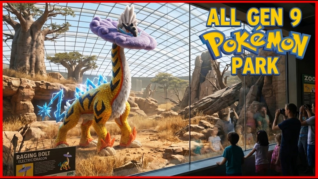 Gen 9 Pokemon Zoo All 120 pokemons In Paldea Region Pokemon Zoo park Tour In Real Life