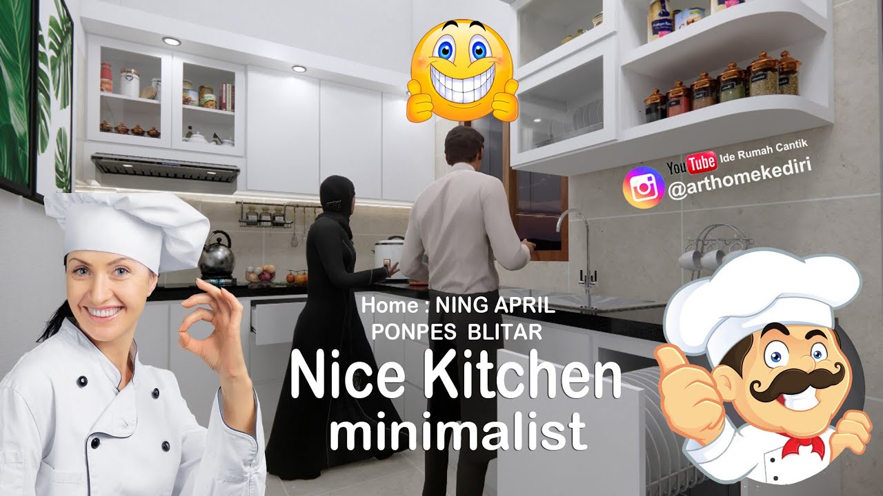 Interior kitchen set blitar-Dapur cantik untuk rumah minimalis modern cantik. Ponpes Blitar.