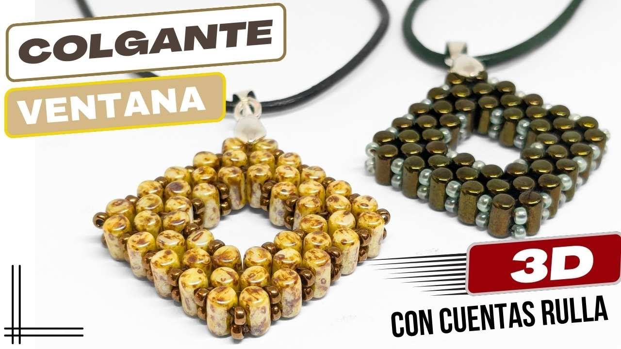 Como hacer un Colgante Ventana con abalorios Rulla de Matubo&reg; - Tutorial completo