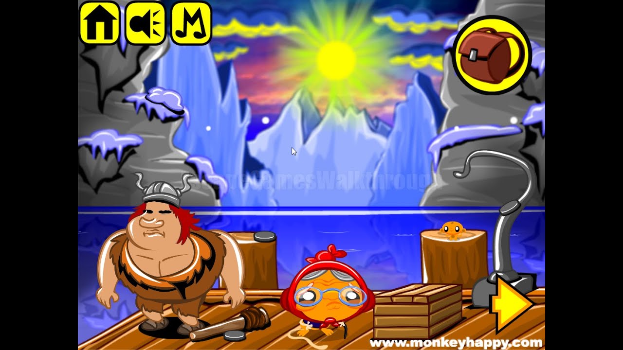 Monkey GO Happy Stage 444 - The Viking Ice King - Chapter 1