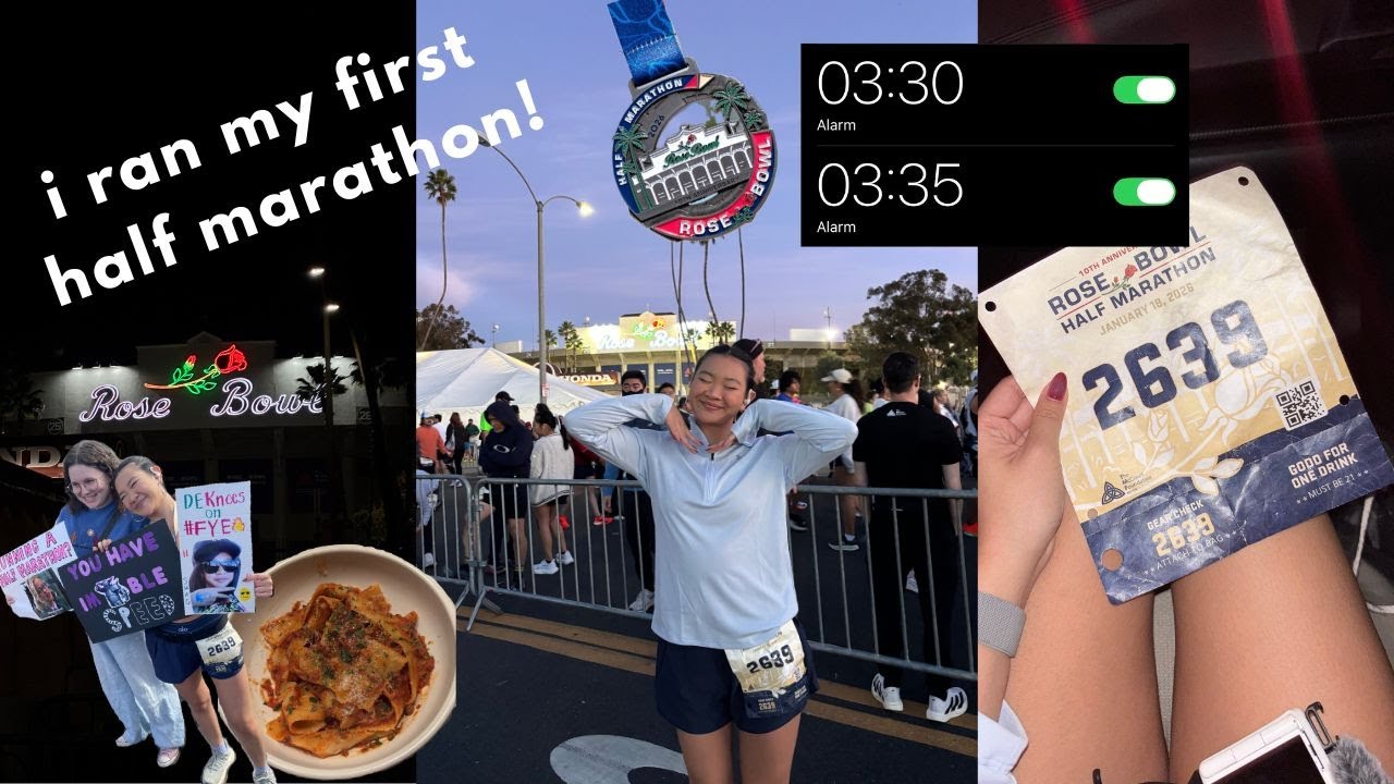 running my first half marathon (as a beginner) 🏃‍♀️💨 | carb load, shakeout runs, race weekend vlog