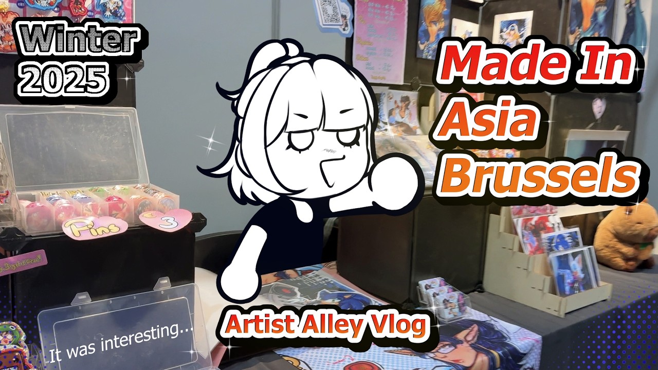 Hmia Brussels 2025 WInter ˙⋆✮  | It was not for the weak.. 🌧️ |  Artist Alley Vlog ♡