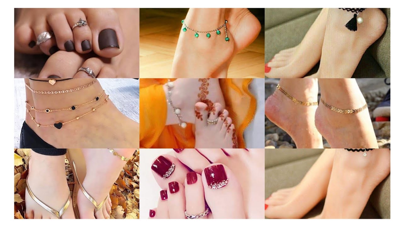 Girls foot jewelry collection/Beautiful foot jewelry collection 🎉🎈