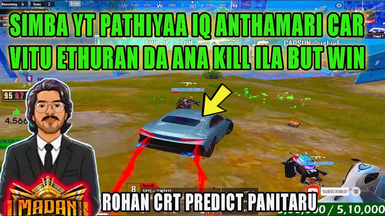 SIMBAYT PATHIYA IQ ANTHAMARI CAR VITU ETHURAN DA ANA KILL ILA  ROHAN BRO CRT PREDICT PANITARU#btswar