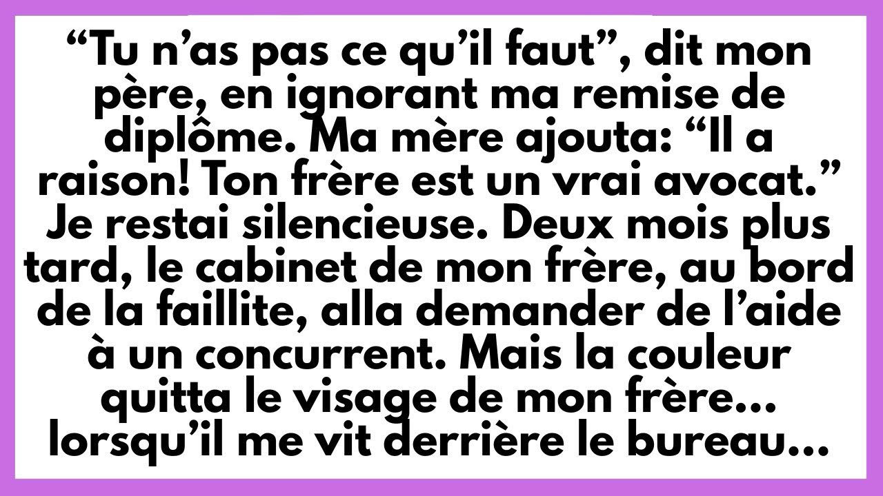 Mes Parents Ont Ignoré Ma Remise De Diplôme: 