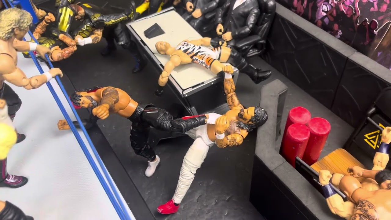 EPIC WWE SUMMERSLAM ACTION FIGURES SET UP