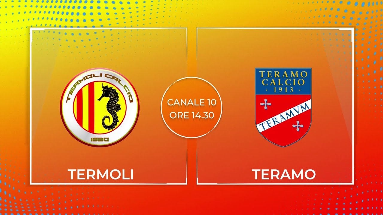 Termoli - Teramo IN DIRETTA E IN CHIARO SU RETE8 - Domenica 30 Novembre dalle ore 14:30 (Promo Tv)