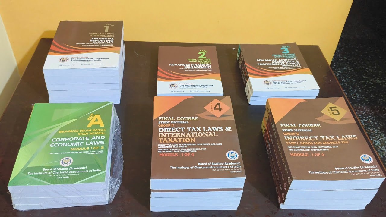 UNBOXING CA FINAL BOOKS 📚|ICAI STUDY MATERIAL|CA FINAL|