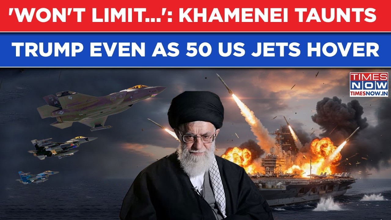 Iran Tensions: Watch Khamenei Taunt Trump Even As F-22, F-35, F-16s Hover | 'Won't Limit Missiles'