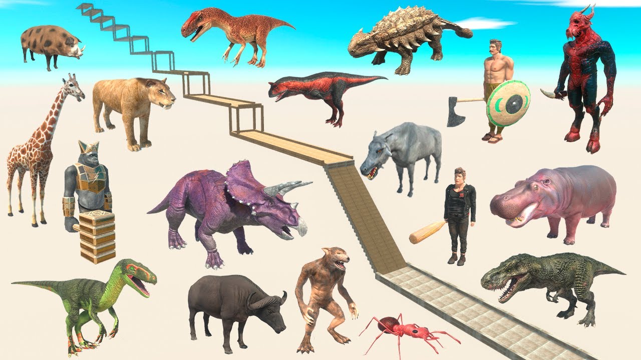 Downhill Race - Animal Revolt Battle Simulator