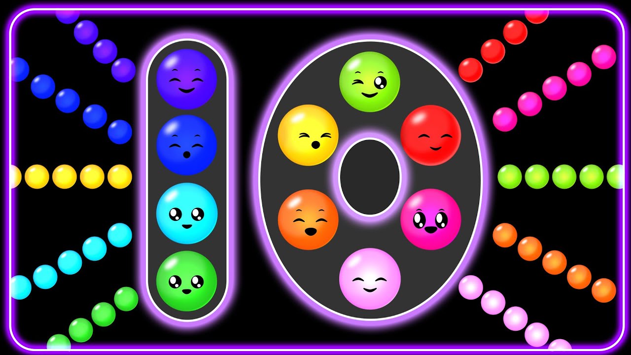 Baby Sensory Video | Learn Numbers 1-10 | Counting Numbers | Color Ball Counting | Toddler Learning