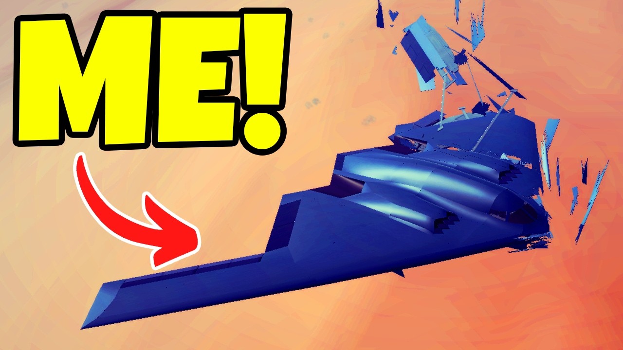 Realistic B-2 Spirit PLANE CRASH Physics Test In Besiege!