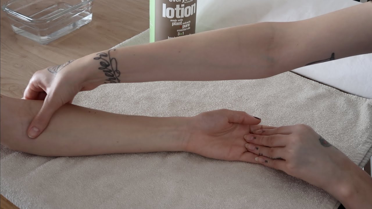 ASMR hand & arm massage with acupressure (soft spoken)