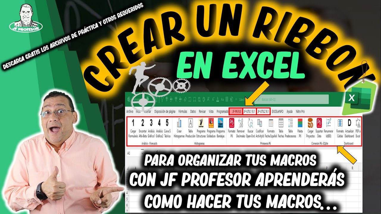 🚀Crear un Ribbon o Pestaña Personalizada en EXCEL para Organizar todas tus Macros