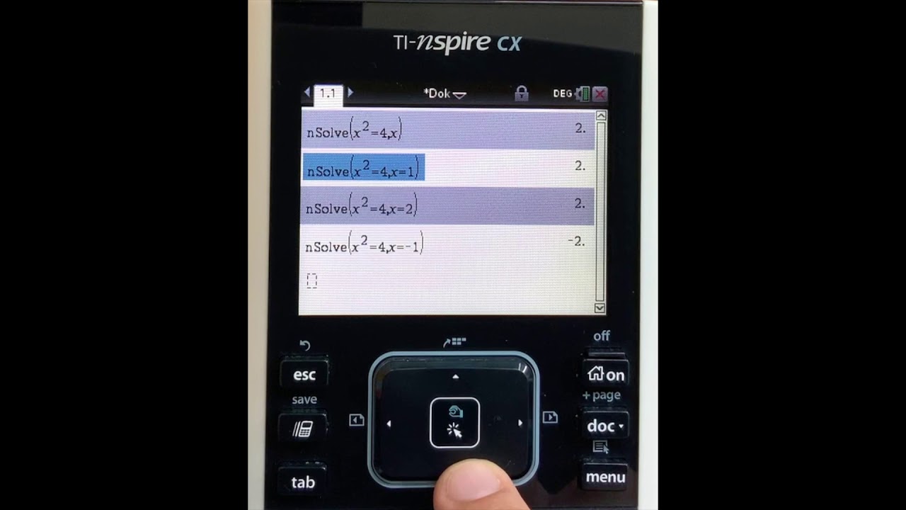 Gleichungen mit nSolve / PolyRoots lösen - GTR - TI-nspire