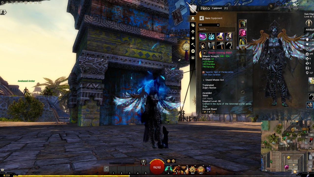 Ghostly infusion + Winter's heart infusion + Koda's Warmth Enrichment GW2