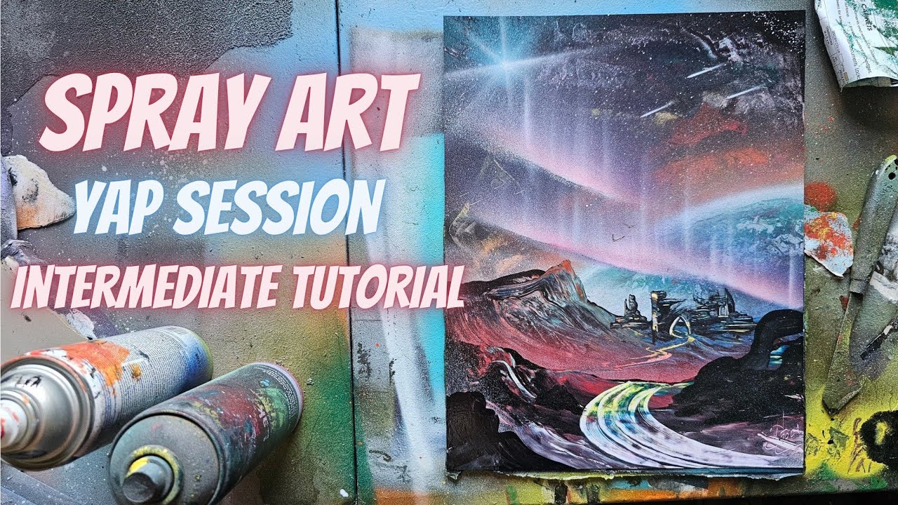 Space Ruins | Spray Paint Art Tutorial