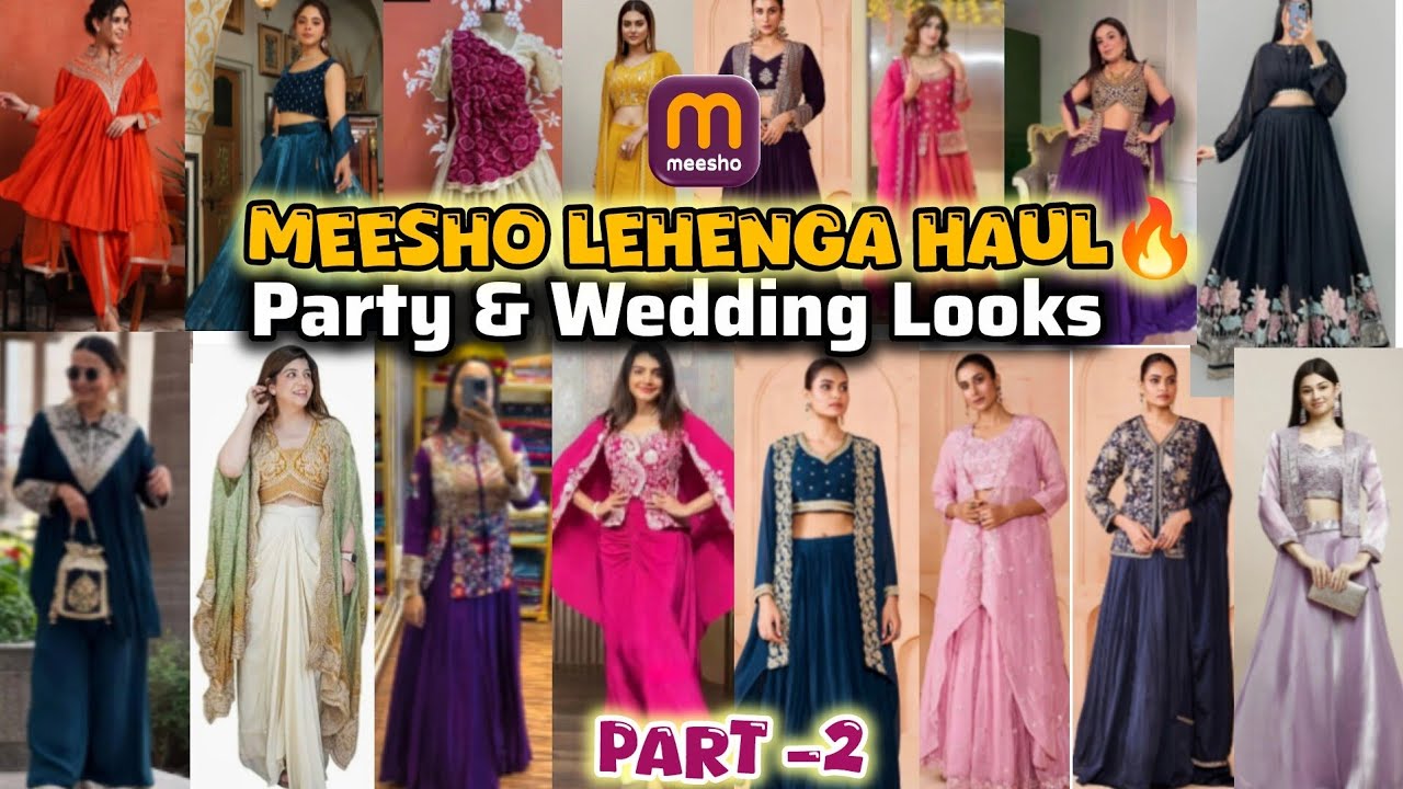Meesho Lehenga Haul | Wedding Guest & Partywear Lehenga Collection Latest Meesho Fashion 2025 part 2