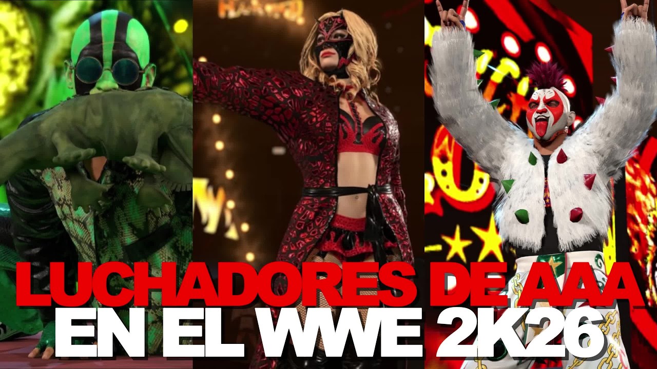 Los 4 luchadores de AAA que estar&aacute;n en el videojuego de WWE 2K26