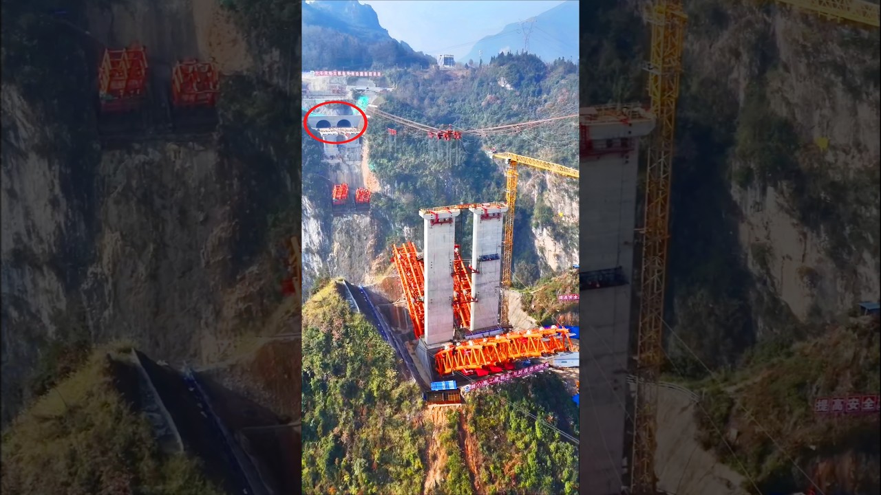 INSANE BUILD SPEED⚡Liuchehe Grand Bridge Twin Arches Lift Into Place