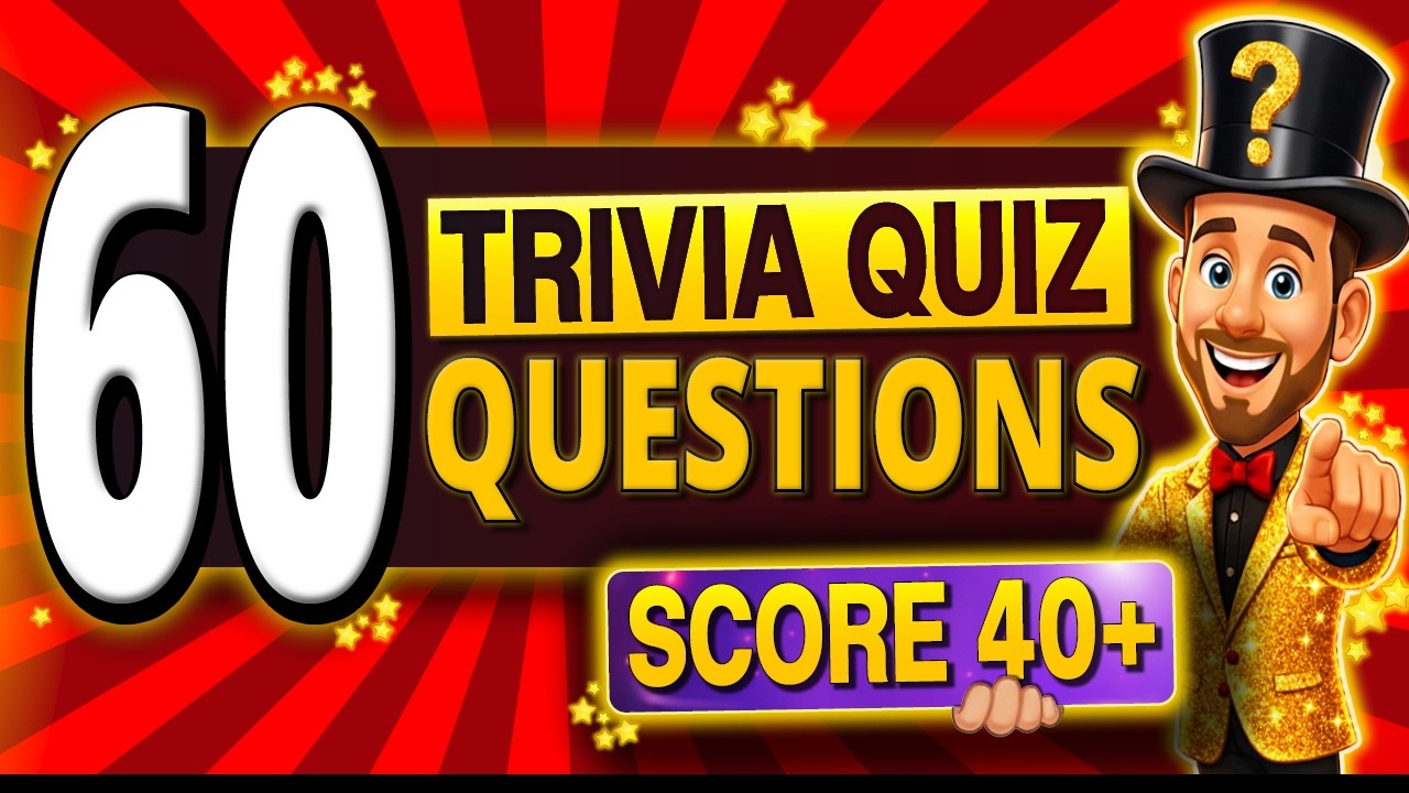 60 SUPER FUN Trivia Quiz Questions EVERYONE Needs to Try! | General Knowledge Pub Quiz
