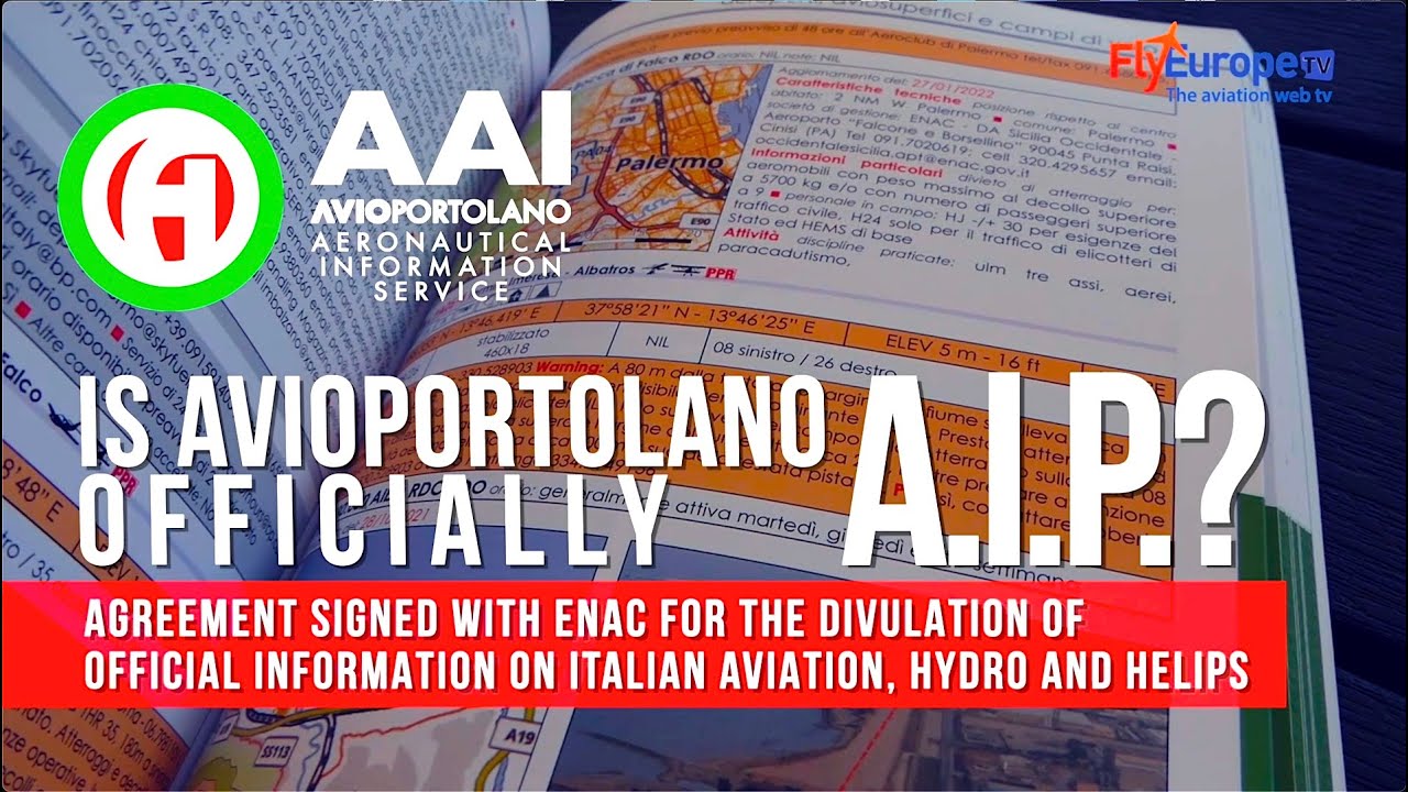Avioportolano officially becomes A.I.P - Agreement with ENAC to publish data for flying in Italy