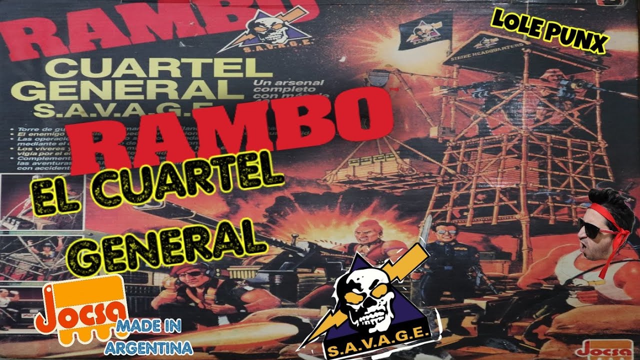 RAMBO JOCSA S.A.V.A.G.E Cuartel general Argentina Oficial savage juguetes