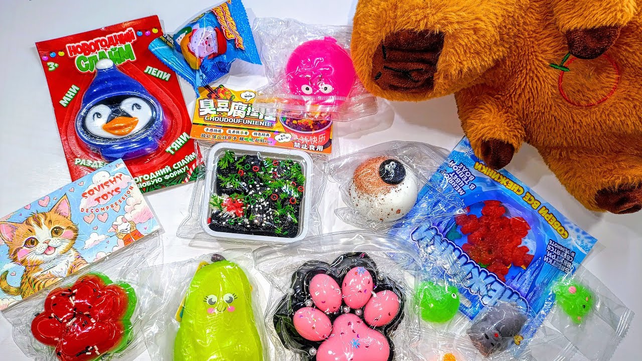 ASMR Unboxing squishies and stress relievers for your satisfaction, sleep, and goosebumps💞