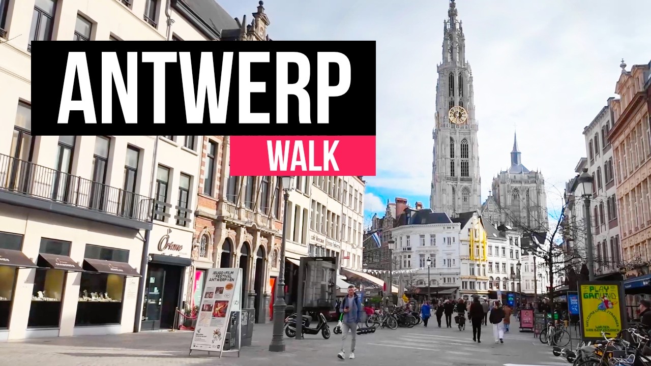 🇧🇪 Beautiful Sunday Walk in Antwerp (Antwerpen) | 4K Walking Tour | March 2026