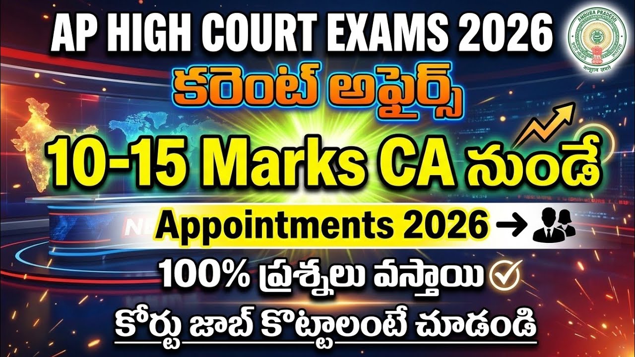Latest Appointments 2026 Important Bits | AP High Court Exams 2026 Current Affairs Bits | AP Court