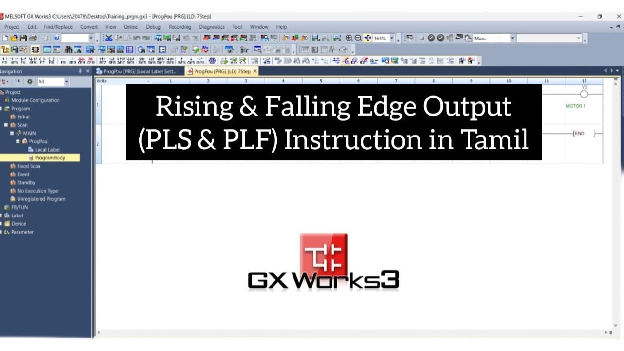Pulse Outputs(PLS & PLF) in GX Works 3 Tamil