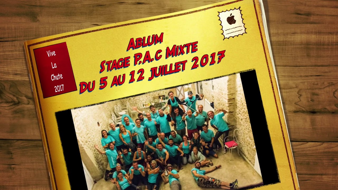 Annonce du stage PAC Mixte 2018 du club Vive La Chute