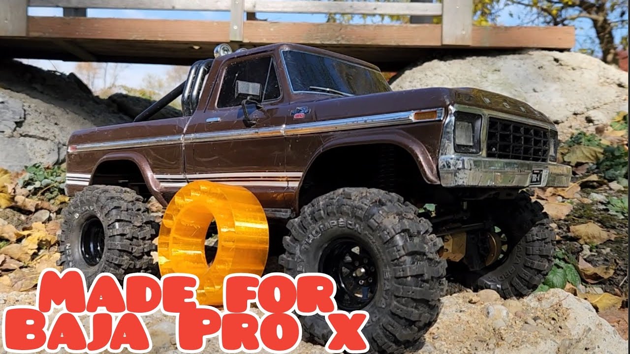 Tire inserts made for Baja Pro x tested on traxxas trx4 hightrail f150 at Crawler County