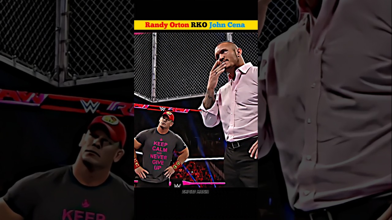 Randy Orton Rko John Cena And Paul Heyman👿 #shorts #wwe #johncena