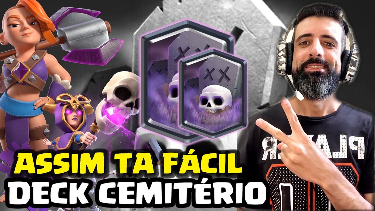 DECK DE CEMITÉRIO PRA SUBIR DE LIGA E TROFÉU NO CLASH ROYALE! 🥇