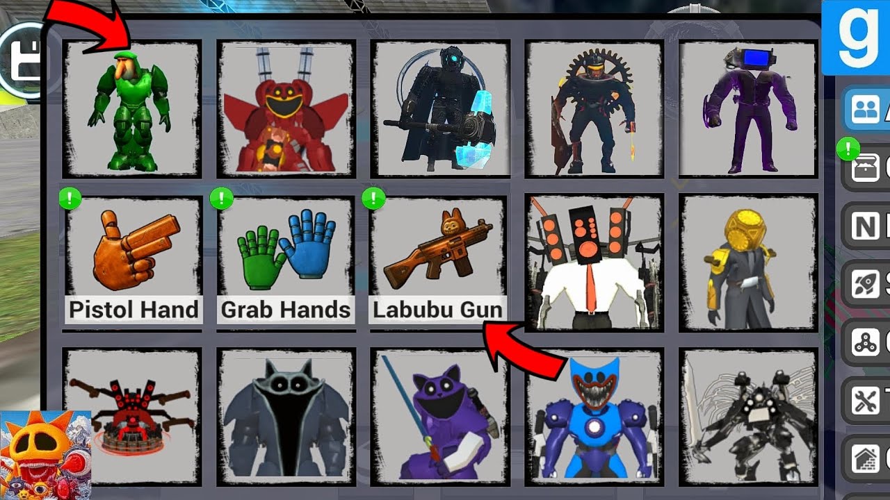 Sandbox in space updated new titan brr titan tv man pistol hand grab hands 😱 chasing nextbots 🔥