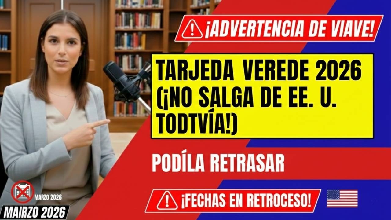 Advertencia de viaje para la Tarjeta Verde 2026 (¡No salga de EE. UU. todavía!)