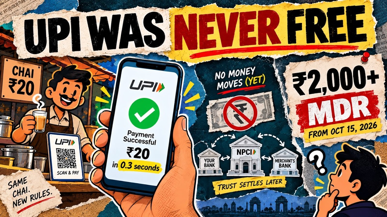 UPI was NEVER Free - The Rs 2,000 MDR Rule Explained.