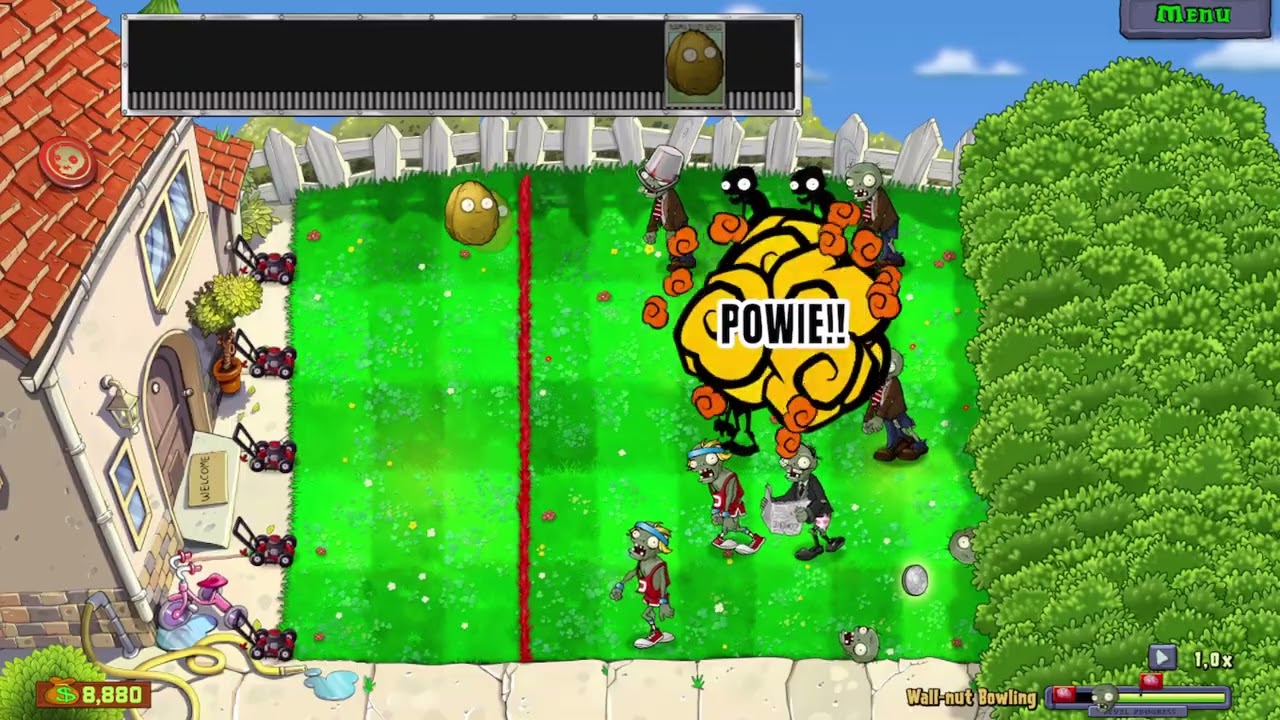 Plants Vs Zombies Replanted | Minigames: Wall-nut Bowling