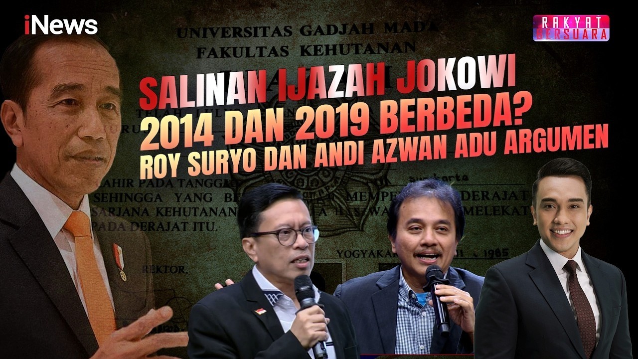 Sengit! Debat Roy Suryo Vs Andi Azwan Soal Salinan Ijazah Jokowi 2014 dan 2019 | Rakyat Bersuara
