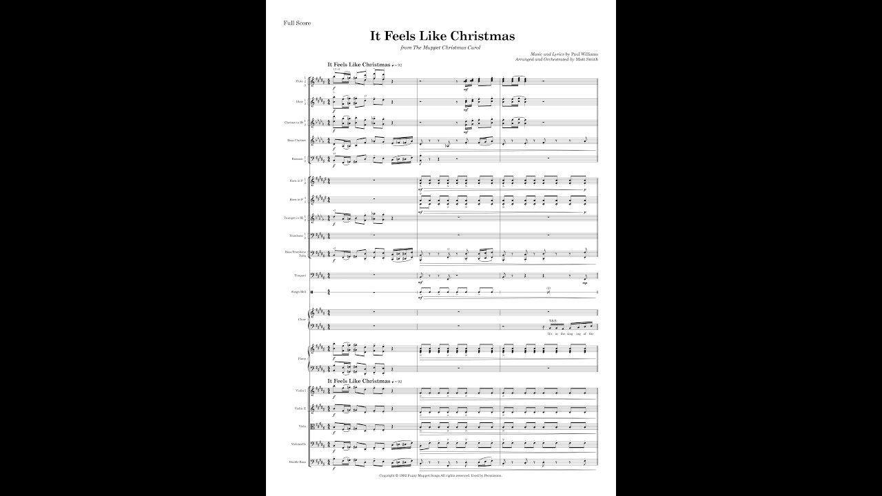 It Feels Like Christmas - The Muppet Christmas Carol (Orchestra arrangement)