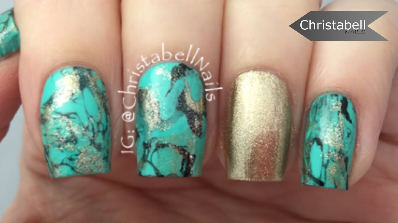 Turquoise Nail Art Tutorial … or what not to do