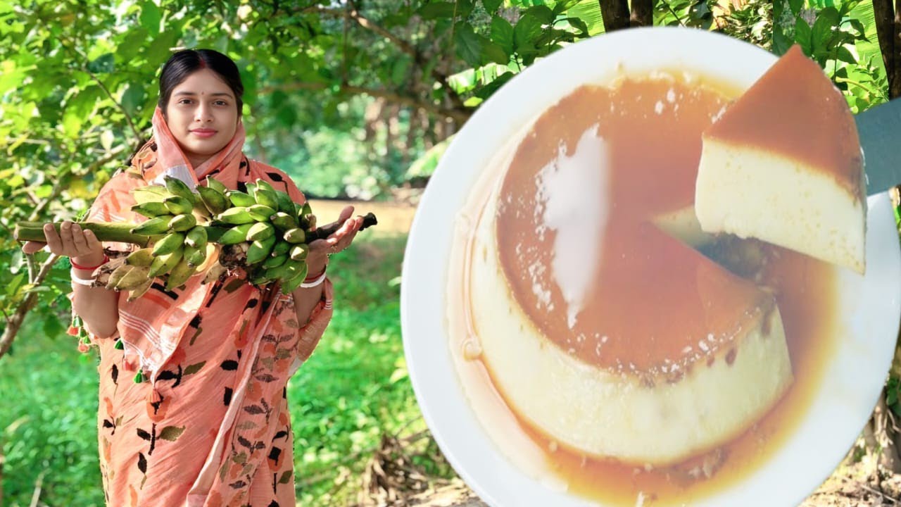 কলা দিয়ে চুলায় পারফেক্ট ভীষণ মজার পুডিং বানালাম।। Banana Pudding2025।।Tapukitchen।।