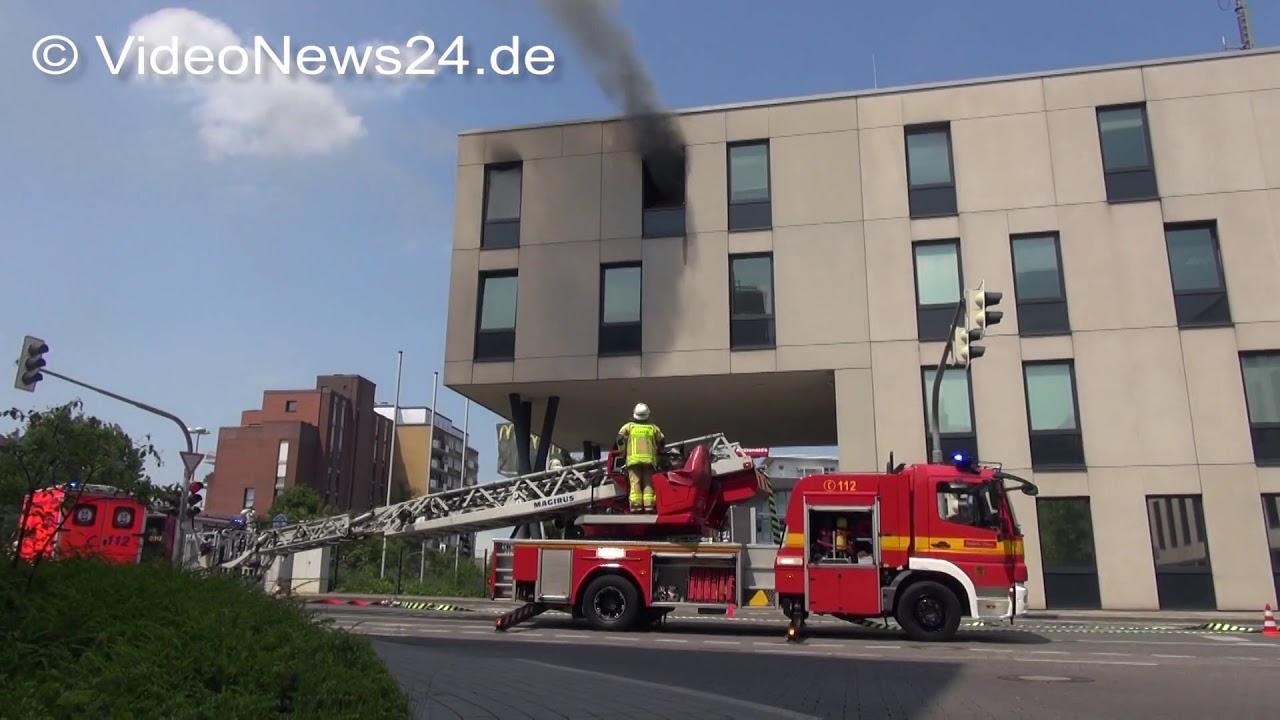 02.06.2017 - VN24 - Feuer in Lüner Polizeiinspektion 3 - Raum im 3.OG brannte vollständig aus