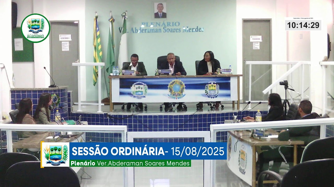 Transmissão ao vivo de Câmara Municipal de São José do Peixe-PI