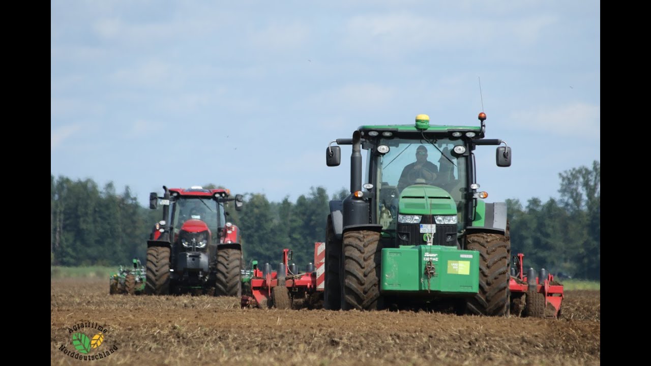 Bodenbearbeitung 2021: John Deere 8335R & Case Optum 300