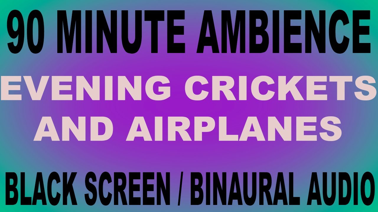 90 Minute Ambience | Summer Crickets | Nature ASMR, Sleep Sounds & Stress Relief