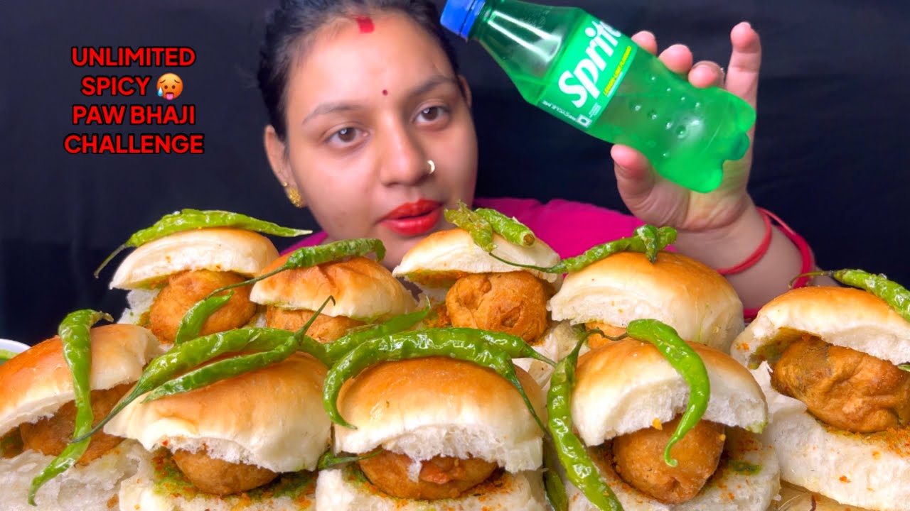 Eating Lots Of 🥵😍Spicy Vada Pav Challenge Il Foodie Gd ll