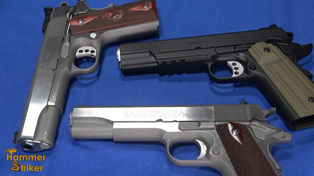 Сравнение моделей 1911 года &mdash; Colt и Springfield Armory.